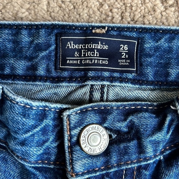 Abercrombie and Fitch Annie Girlfriend Distressed Straight Leg Jeans - Picture 5 of 8
